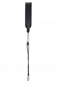 Кожаный гайтан "BAM" для духовых инструментов с металлическим крючком на шнурке, цвет Black