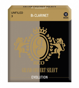 Трости для кларнета Bb Rico Grand Concert Select Evolution №3 (1 шт) RGE10BCL300
